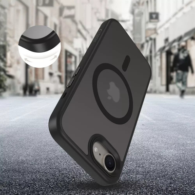 Mbulesë telefoni Tech-Protect Magmat MagSafe, për iPhone 16E, matte, e zezë