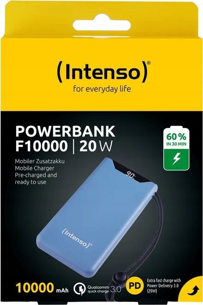 Power bank Intenso 7332035, 10000mAh, 20W PD QC 3.0, blu