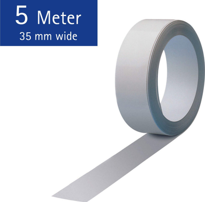 Shirit magnetik vetëngjitës, 5 m, për mur, i bardhë