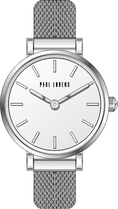 Ora dore për femra Paul Lorens PL20004B-3C1, mekanizëm MIYOTA, argjend