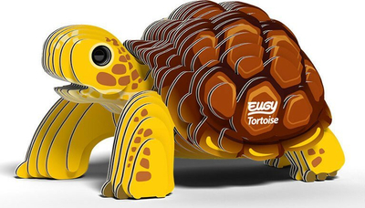 Puzzle 3D kartoni Eugy Tortoise, 34 pjesë, lodër mësuese, me shumë ngjyra