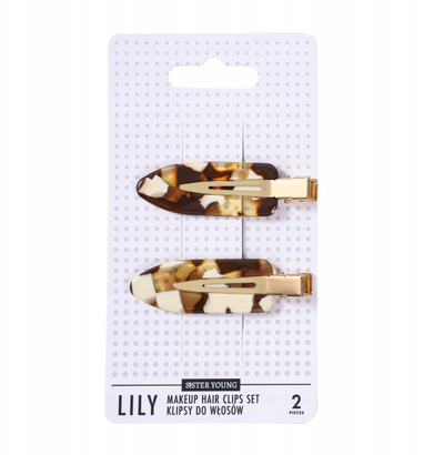 Шноли за коса Lilly and Sid Lily Makeup, сет 2 парчиња, боја milk coffee
