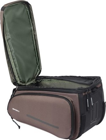 Çantë biçiklete Basil Move Trunk Bag MIK, 10–26L, kundra ujit, ngjyrë kafe