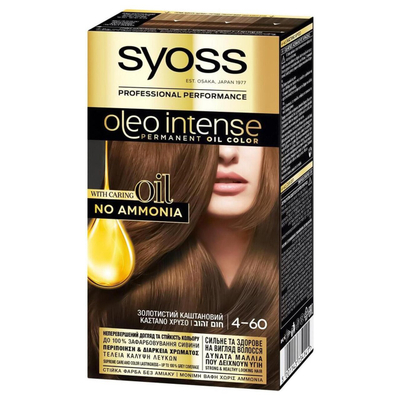 Ngjyrë për flokë Syoss Oleo Intense, 4.60 Gold Brown, 50 ml