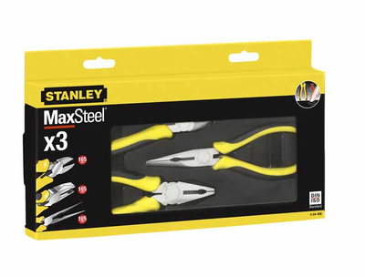 Set pincash Stanley Universal 84-488, 3 copë, 165mm, me doreza bi-materiale