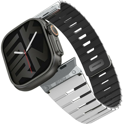 Rrip ore Skinarma Gemini Chalk, për Apple Watch 49/46/45/44 mm, silikon, dyngjyrësh