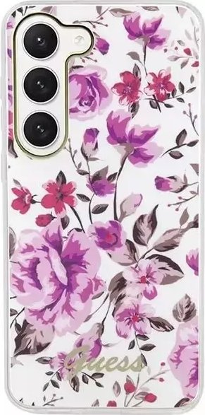 Güzka Guess GUHCS23SHCFWST për Samsung Galaxy S23, hardcase Flower Collection, e bardhë