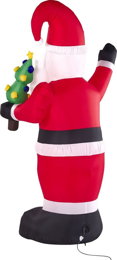 Dekor fryrëse Krishtlindjesh IVALO Santa Claus 225cm, me LED, e kuqe