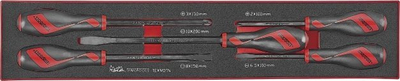 Set kaçavidash t'drejta Teng Tools, 5 copë, dorezë e rehatsme