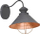 Lampë muri me stil industrial, E27 60W, metal, e zezë me bakër