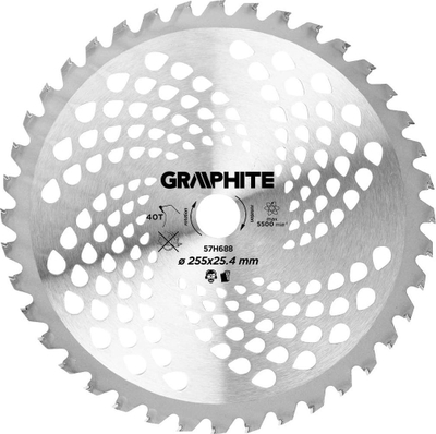Disk prerës Graphite 55H921, 255mm, 40 dhëmbë, për shkurre