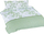 Set çarçafësh Matex Cotton Bedding Leaves 2, 220x200 cm, pambuk, e bardhë jeshile