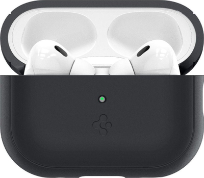 Mbulesë silikoni Spigen Silicone Fit Strap për Apple AirPods Pro 1 dhe 2, me rrip për ta mbajtur, e zezë