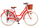 Biçikletë City Bike Grazia, 26", e kuqe