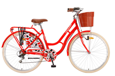 Biçikletë City Bike Grazia, 26", e kuqe