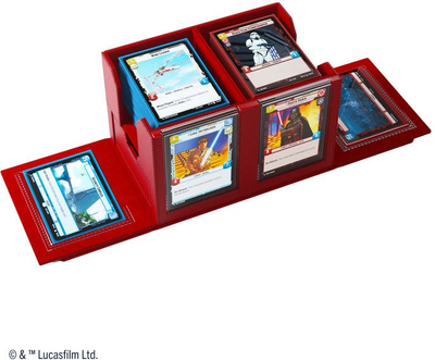 Kuti letra Gamegenic Star Wars Unlimited Double Deck Pod, për 2 kuverta, me magnet, e kuqe