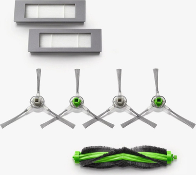 Set aksesorësh Irobot Roomba, furça edhe filtra zëvendësues, për fshesë robot, gri