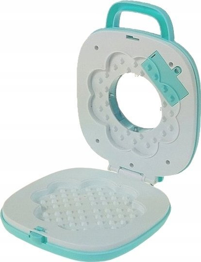 Lodër kuzhine Adar Waffle Maker, me drita dhe zë, set aksesorësh, bardh e kaltër