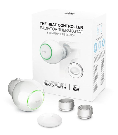 Termostat radiatori smart Fibaro Starter Pack 6028, Z Wave Plus EU, me bateri, i bardhë