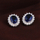 Vathë Troli me kristale, oval, kristale blu të errët, argjendtë