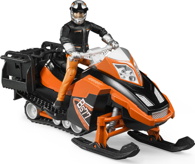 Lodër motoçikletë bore Bruder Snowmobile, me shofer, me aksesorë, shumëngjyrëshe