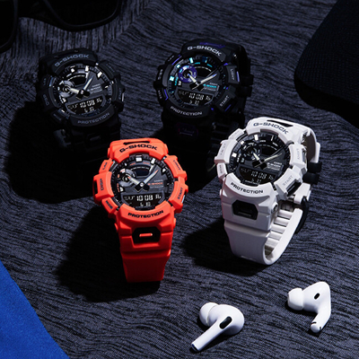 Orë dore për meshkuj Casio G-Shock, e bardhë
