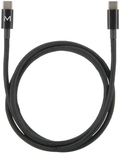 Kabllo USB Mobilis 001389, USB C në USB C, 1m, 100W, e zezë