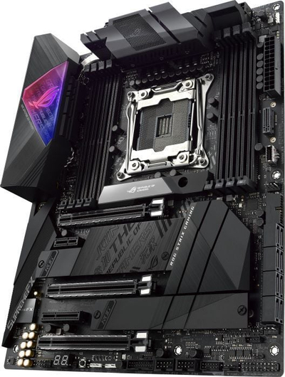 Pllakë amë ASUS ROG STRIX X299-E GAMING II, Intel X299, Socket 2066, 8 slota, Bluetooth, Wi-Fi 5, ATX