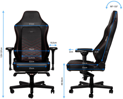 Karrige Noblechairs HERO, e zezë / kuqe