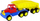 Lodër kamion me rimorkio Hemar Truck With Trailer MIX, 70 cm, shumëngjyrëshe