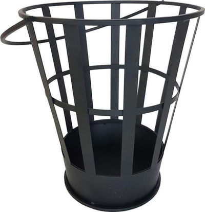 Shportë zjarri prej metali Esschert Design FF466, 35 x 37 x 40 cm, e zezë