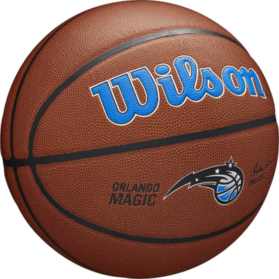 Top basketbolli Wilson Team Alliance Orlando Magic WTB3100XBORL, lëkurë kompozite, kafe
