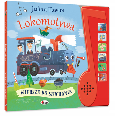 Libër zanor kartoni Julian Tuwim Locomotive Poems to Listen To, për kalamaj, shumëngjyrësh