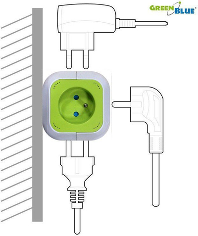 Prizë korrenti katërshe MagicCube, 2 hyrje në USB 1.4m GB118 (MCE118)
