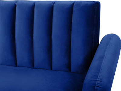 Divan krevate VIMMERBY, 3 ulëse, kadife, blu e errët
