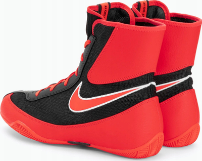 Këpucë boksi Nike Machomai 2 321819 002, të larta, me rrjetë që ajroset, të zeza me të kuqe