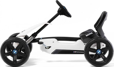 Go-kart me pedale BERG Reppy BMW, gomë EVA, ulëse që rregullohet, i bardhë