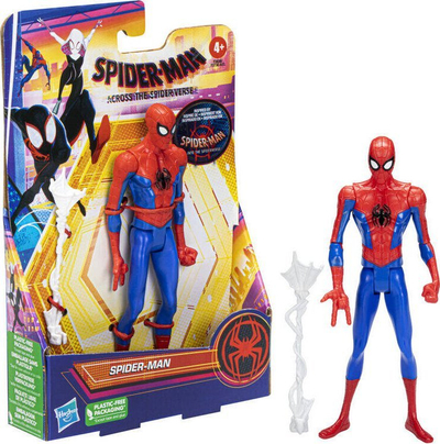 Figurë aksioni Hasbro Marvel Spider-Man Across the Spider-Verse, 6", me aksesor rrjete, e kuqe blu