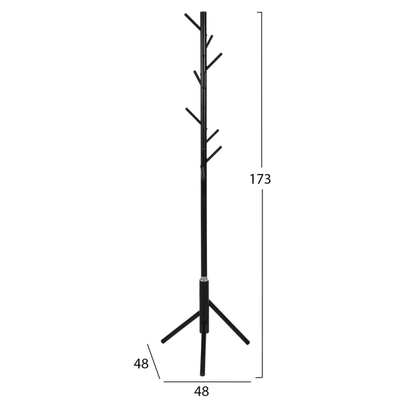 Varëse dyshemeje me 8 vende 48x48x173Hcm (HM9574.01), zezë