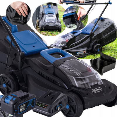 Kositëse pa kabllo Scheppach BC-MP320-X, 20V 4Ah, 32 cm, e kaltër