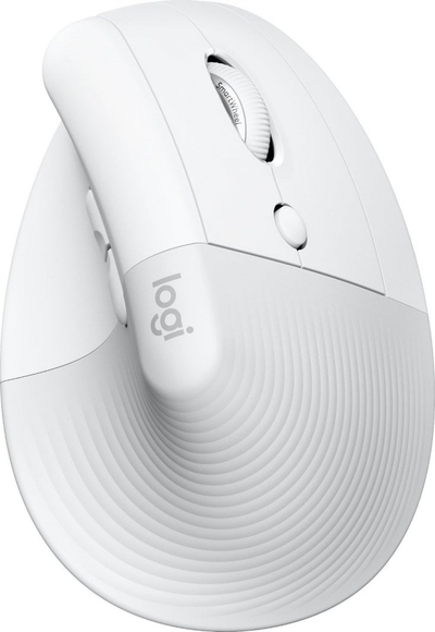 Maus Logitech Lift, wireless, Bluetooth, USB, i bardhë