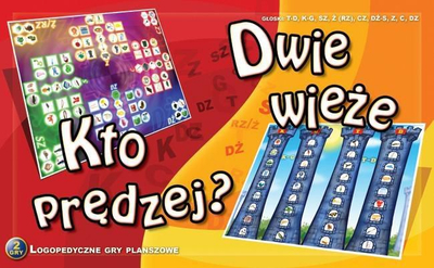 Lojë tavoline logopedike Alexander 2 Games Two Towers Who is Faster, set me 2 lojëra, për fëmijë