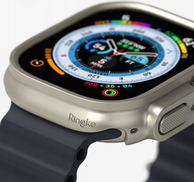 Mbulesë Ringke Slim për Apple Watch Ultra 49mm, set 2 copë, transparente dhe gri titanium