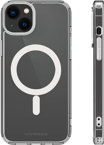 Mbrojtëse telefoni Vivanco Mag Steady, për iPhone 14 Plus, MagSafe, transparente