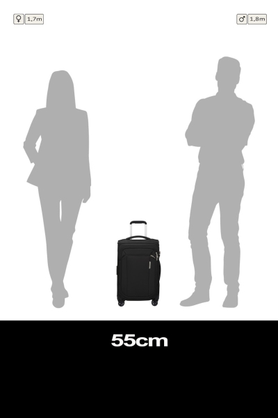 Valixhe Soft Me 4 Rrota Samsonite Respark Ngjyrë E Zezë