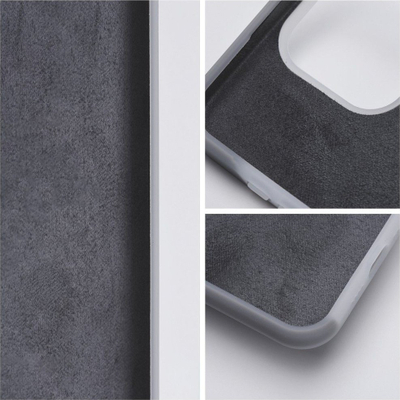 Futera silikoni Candy për iPhone 15, mbrojtëse, gri
