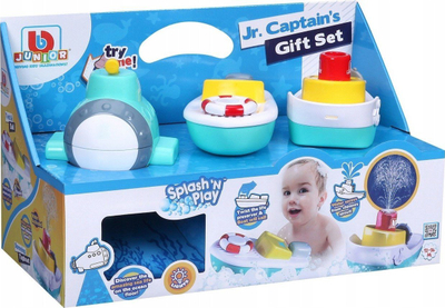 Set lodrash banje BB Junior Jr. Captain Gift Set, 3 anije lodër, për kalamaj 12–36 muajsh, shumëngjyrësh
