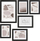 Set kornizash muri Giftdecor Mural, 7 copë, dru MDF, të zeza