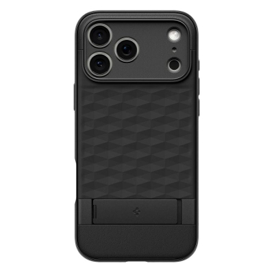 Mbështjellës telefoni Spigen Parallax S MagSafe për iPhone 17 Pro Max, mat, i zi