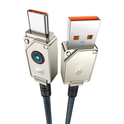 Kabllo karikimi Baseus Unbreakable, USB në USB-C 100W, 1m, e bardhë